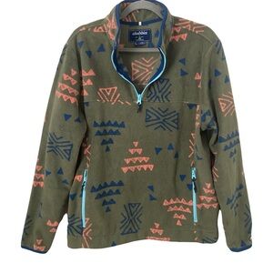 Chubbies Flame Commander Olive Fleece‎ Lounge Dorm Pullover Sweatshirt Large